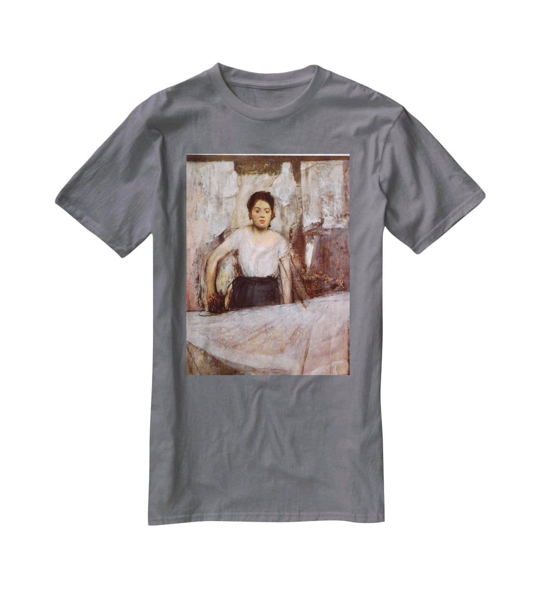 Woman Ironing by Degas T-Shirt - Canvas Art Rocks - 3