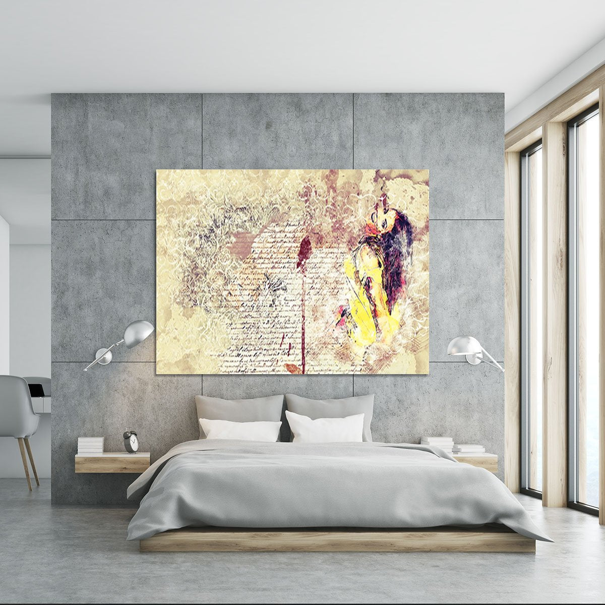 Woman Painting Canvas Print or Poster