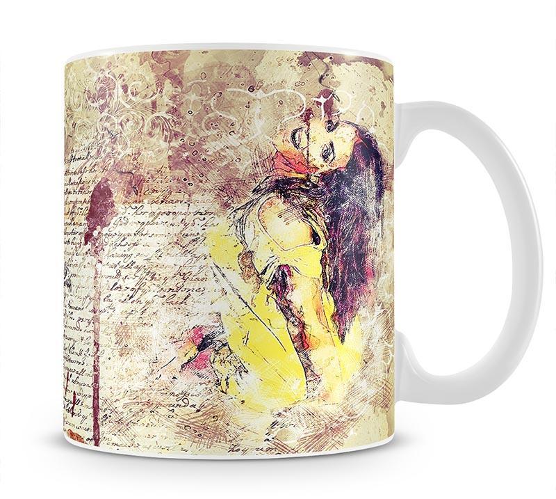 Woman Painting Mug - Canvas Art Rocks - 1