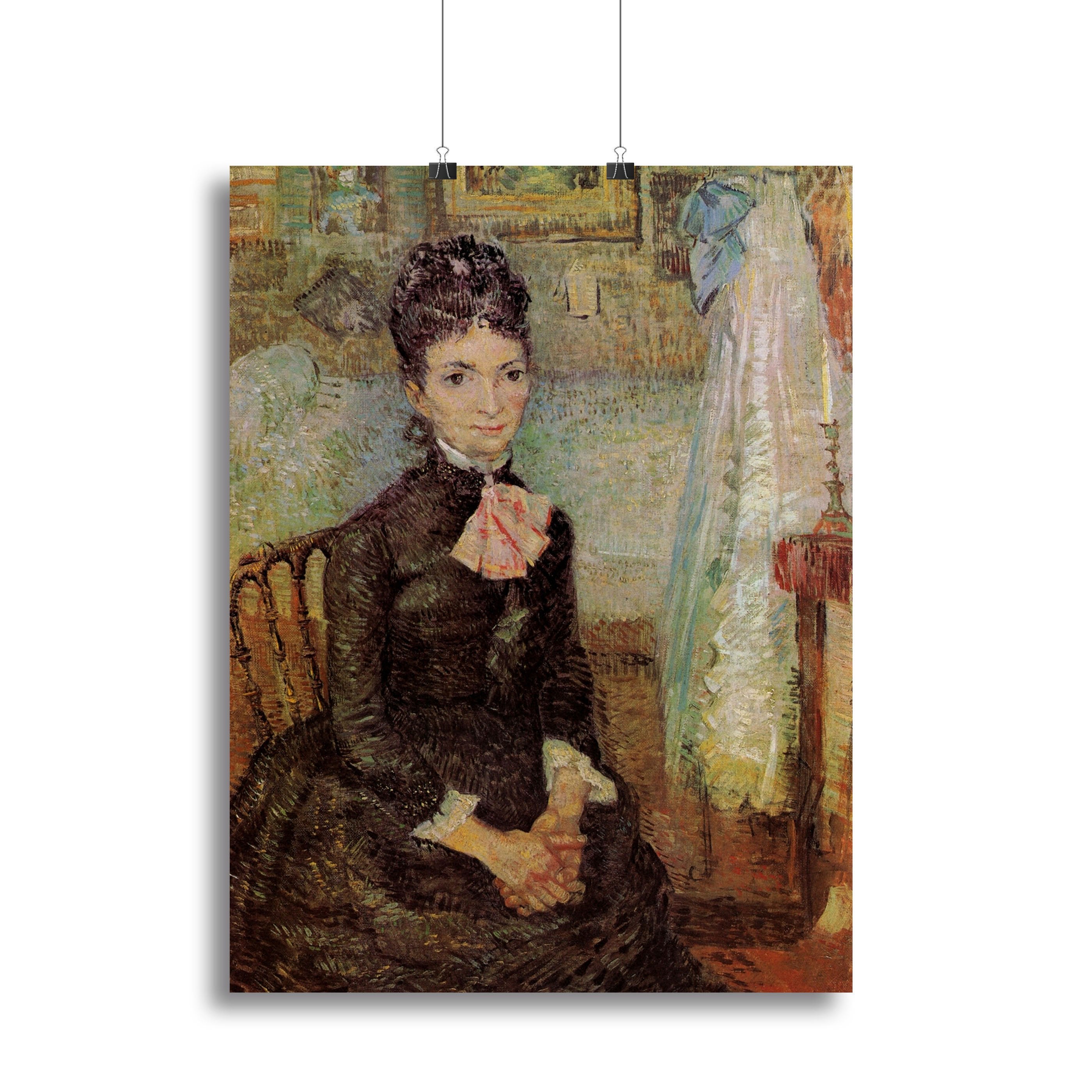 Woman Sitting by a Cradle by Van Gogh Canvas Print or Poster