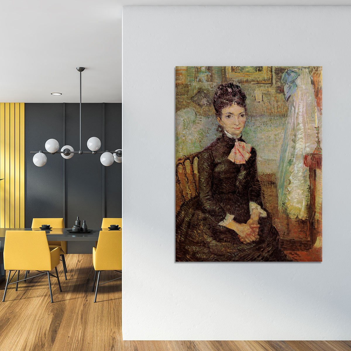 Woman Sitting by a Cradle by Van Gogh Canvas Print or Poster