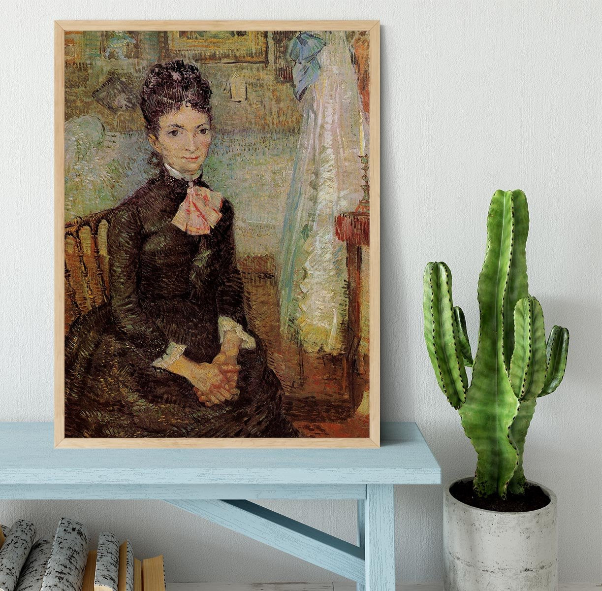 Woman Sitting by a Cradle by Van Gogh Framed Print - Canvas Art Rocks - 4