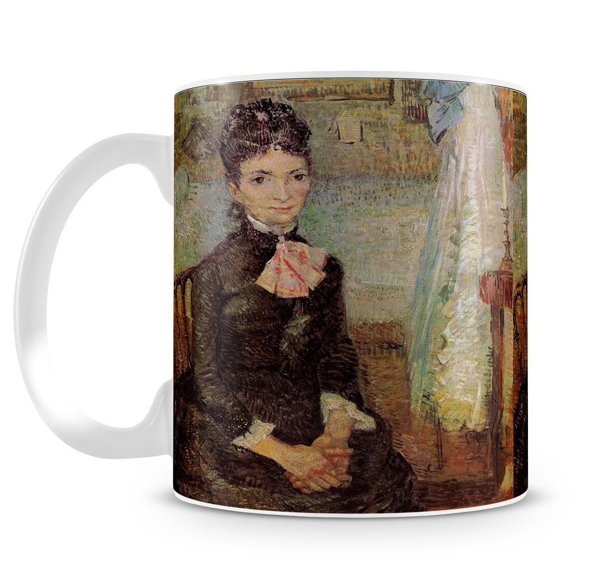 Woman Sitting by a Cradle by Van Gogh Mug - Canvas Art Rocks - 4