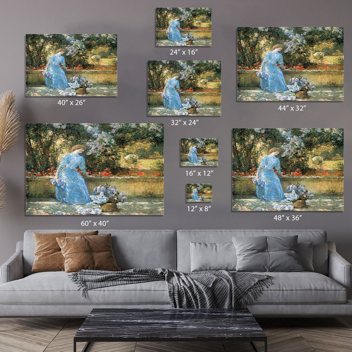 Woman in park by Hassam Canvas Print or Poster