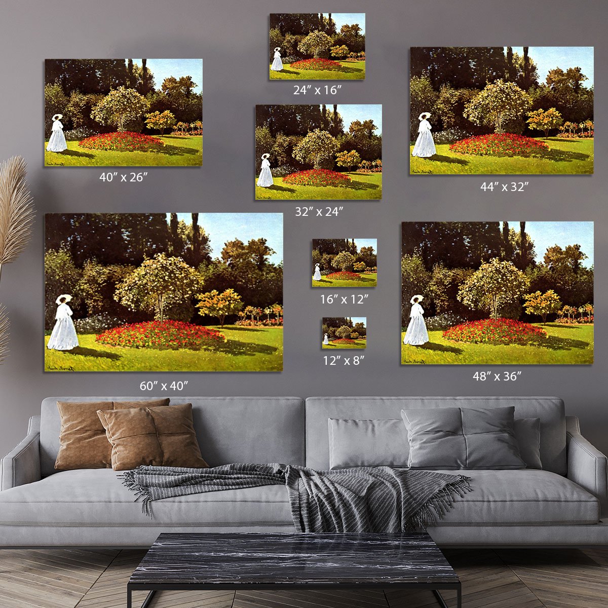 Woman in the garden by Monet Canvas Print or Poster
