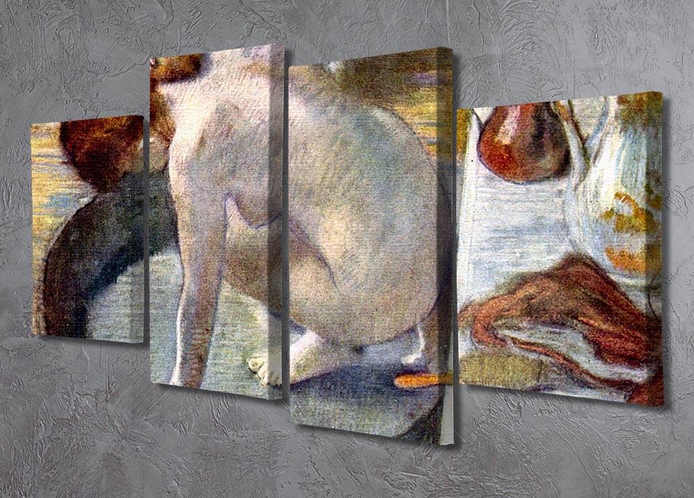 Woman washing in the tub by Degas 4 Split Panel Canvas - Canvas Art Rocks - 2