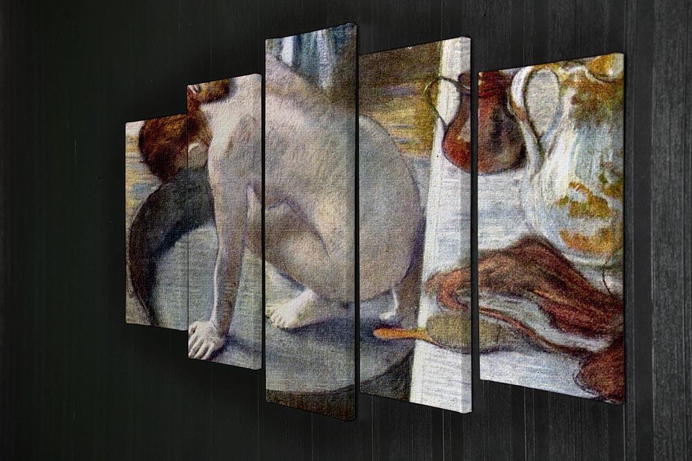 Woman washing in the tub by Degas 5 Split Panel Canvas - Canvas Art Rocks - 2