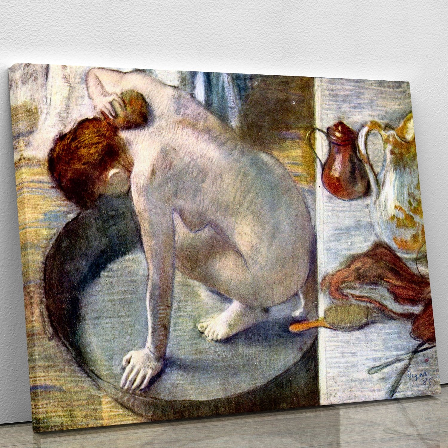 Woman washing in the tub by Degas Canvas Print or Poster