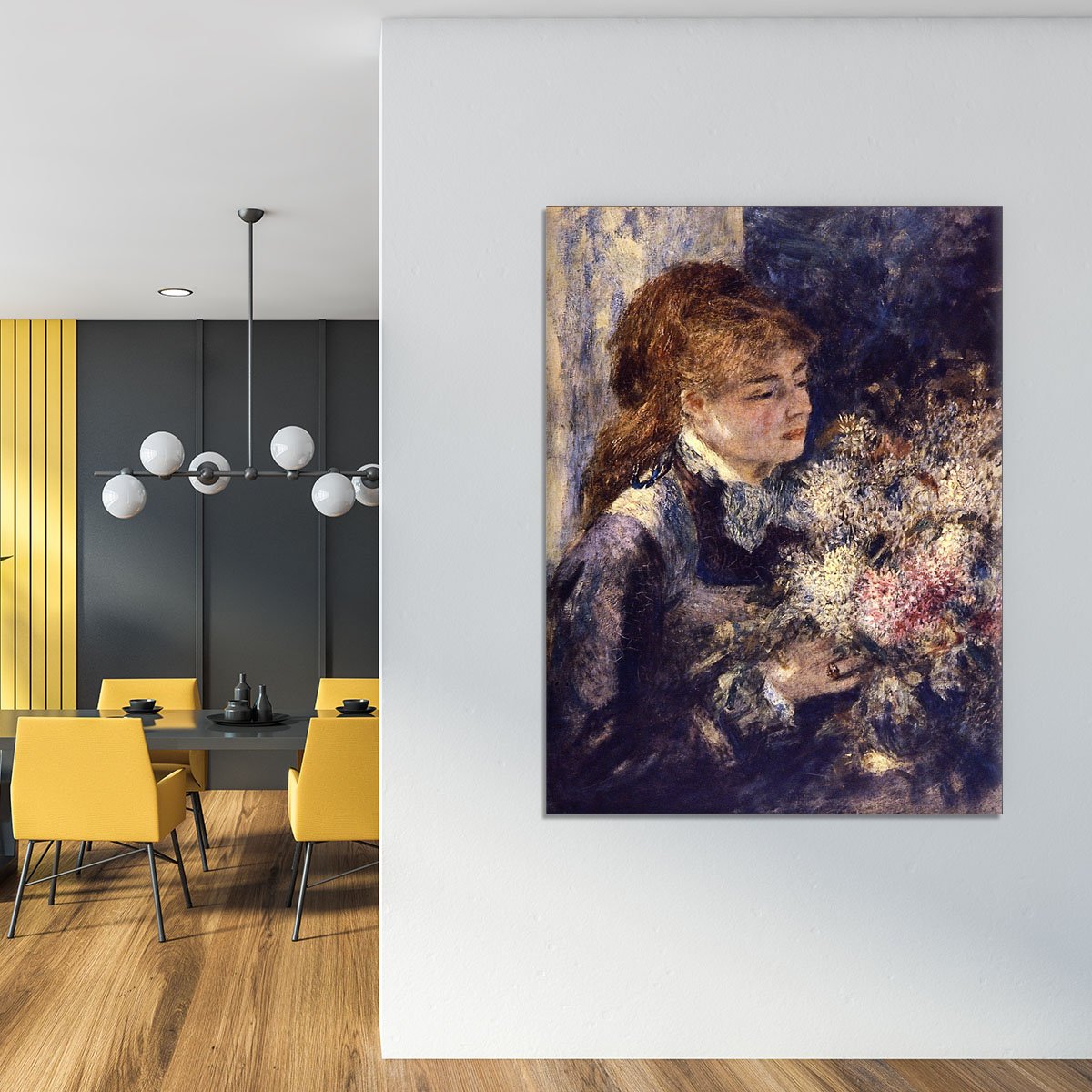 Woman with Lilacs by Renoir Canvas Print or Poster