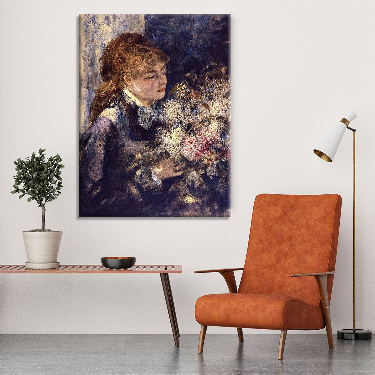 Woman with Lilacs by Renoir Canvas Print or Poster