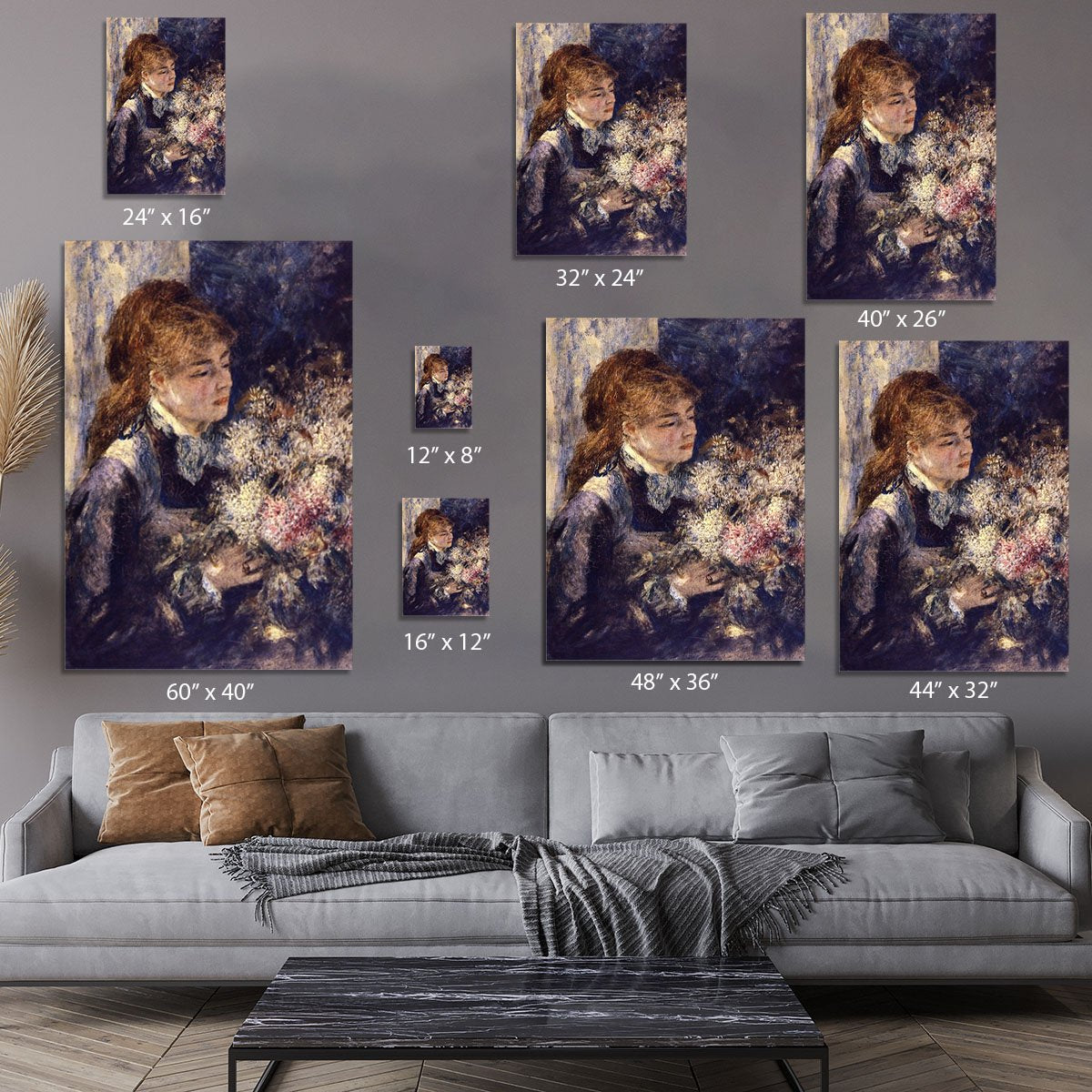 Woman with Lilacs by Renoir Canvas Print or Poster