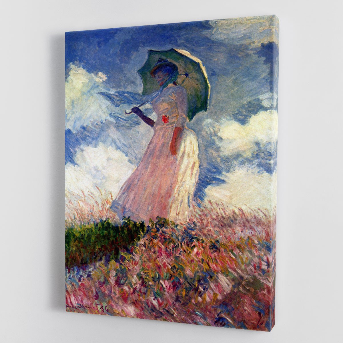 Woman with Parasol study by Monet Canvas Print or Poster