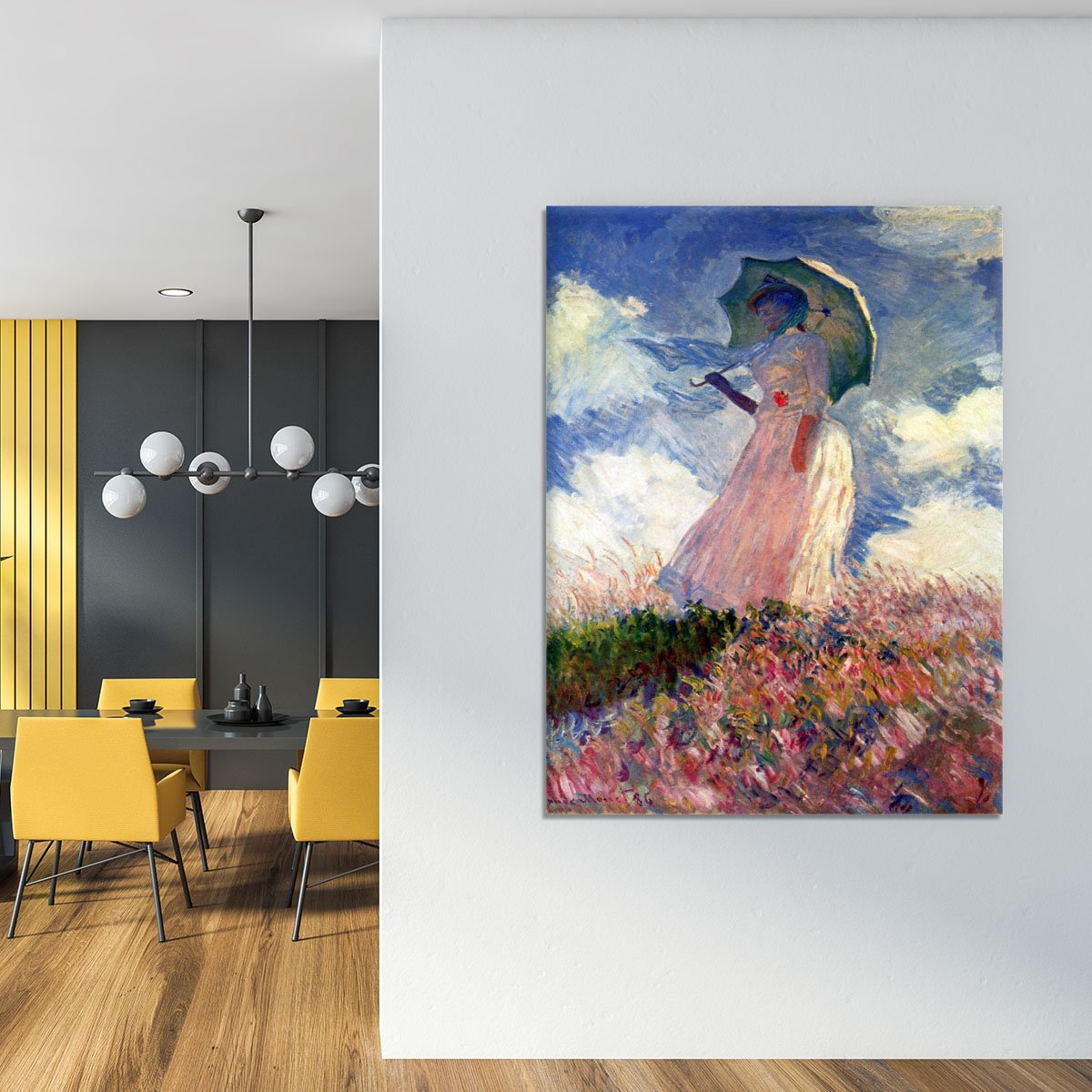Woman with Parasol study by Monet Canvas Print or Poster