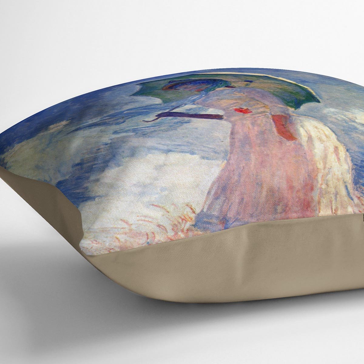 Woman with Parasol study by Monet Throw Pillow