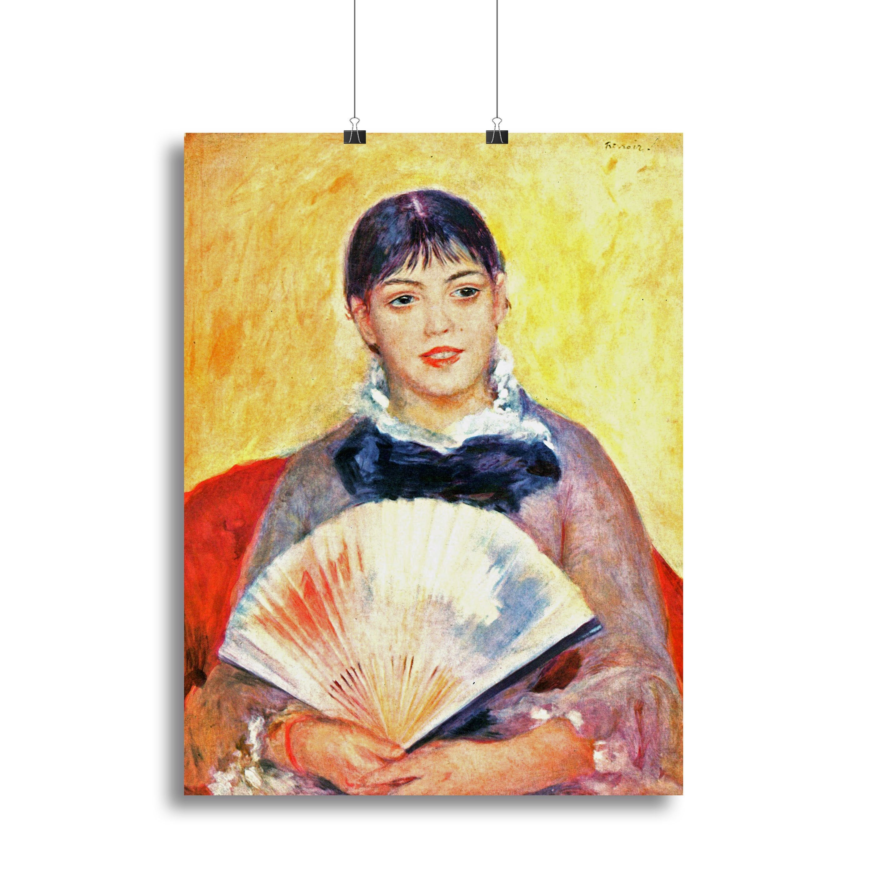 Woman with fan by Renoir Canvas Print or Poster