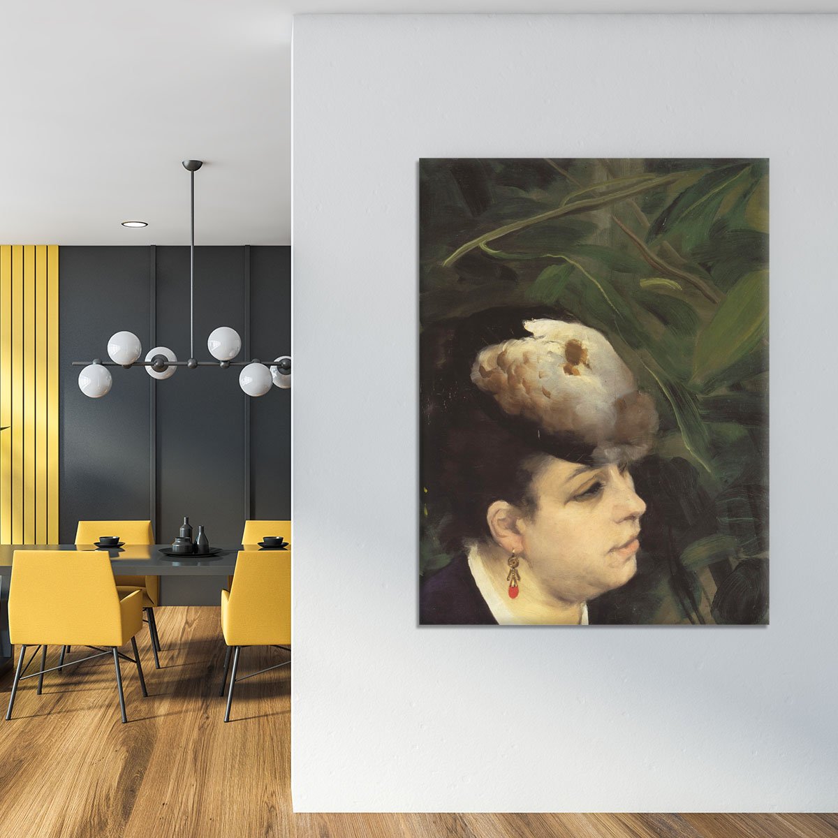 Woman with gull feathe Detail by Renoir Canvas Print or Poster