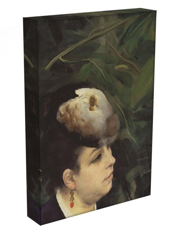 Woman with gull feathe Detail by Renoir Canvas Print or Poster - Canvas Art Rocks - 3