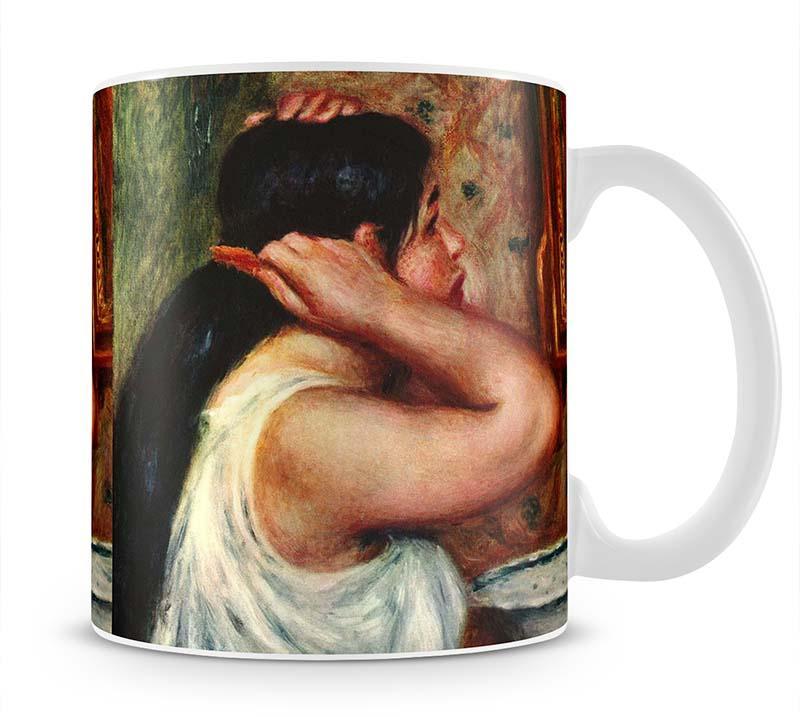 Woman with hair combs by Renoir Mug - Canvas Art Rocks - 1