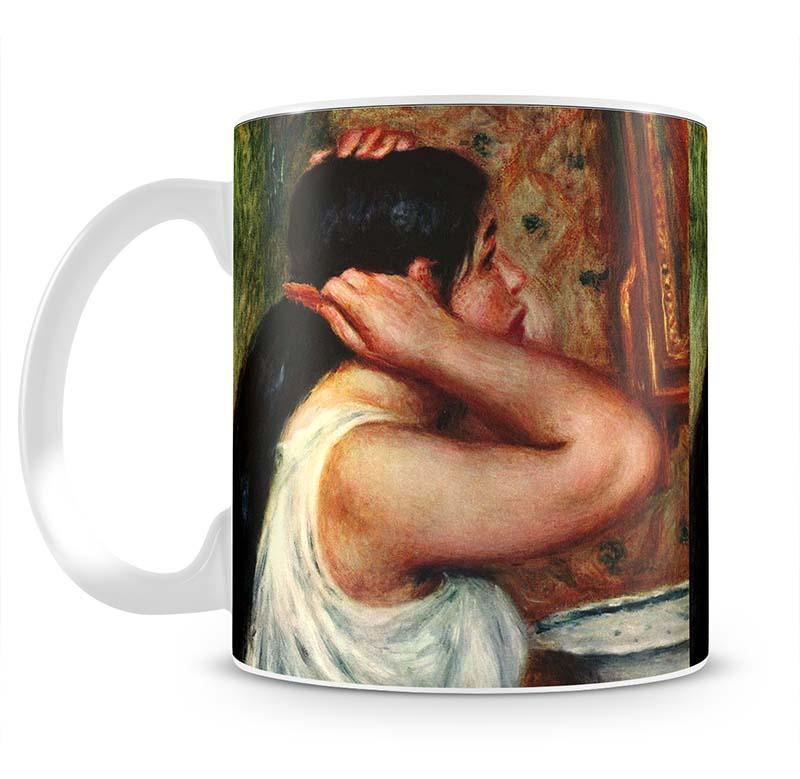 Woman with hair combs by Renoir Mug - Canvas Art Rocks - 2
