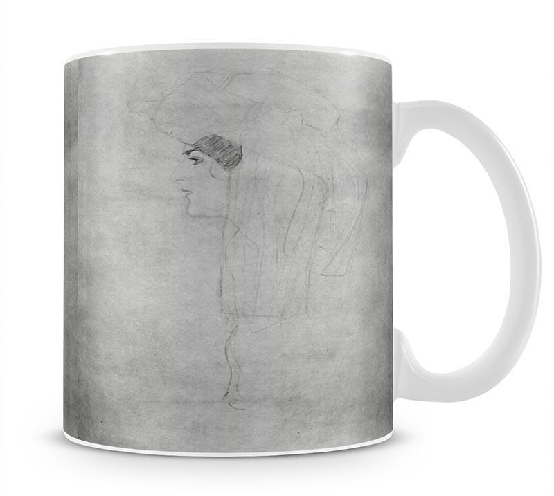 Woman with hat in profile by Klimt Mug - Canvas Art Rocks - 1