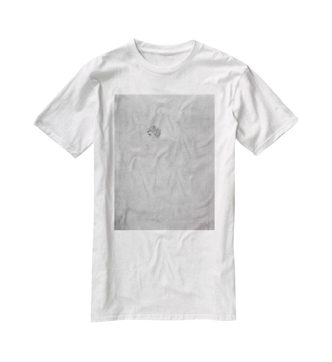 Woman with hat in profile by Klimt T-Shirt - Canvas Art Rocks - 5
