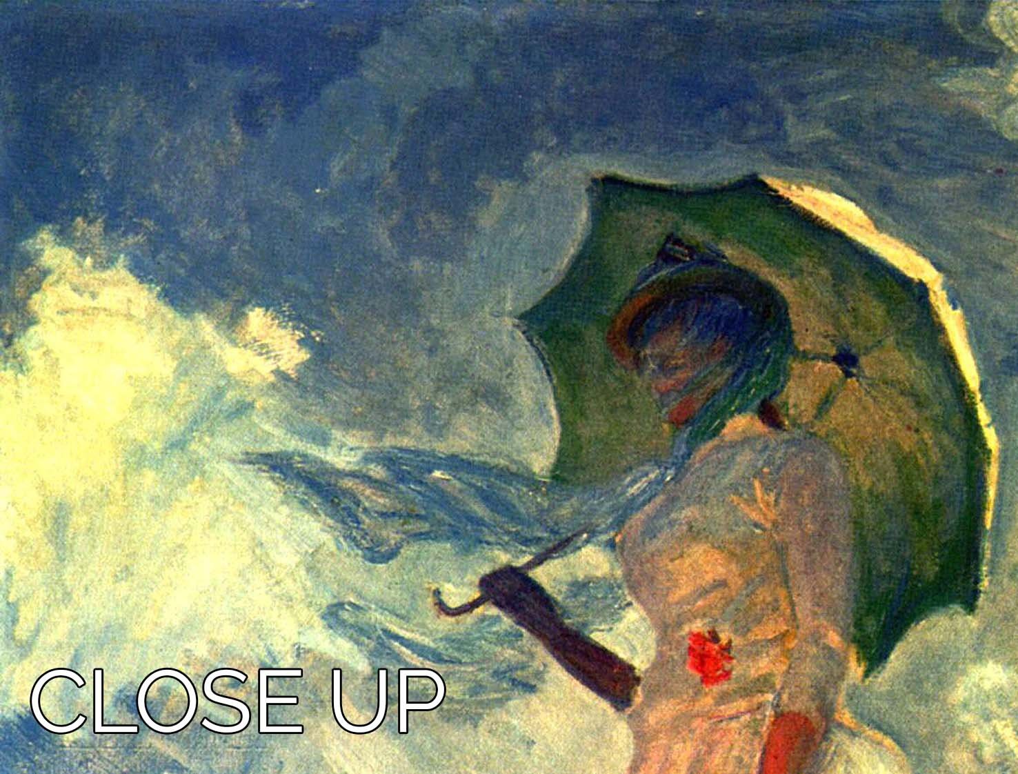 Woman with sunshade by Monet 3 Split Panel Canvas Print - Canvas Art Rocks - 3