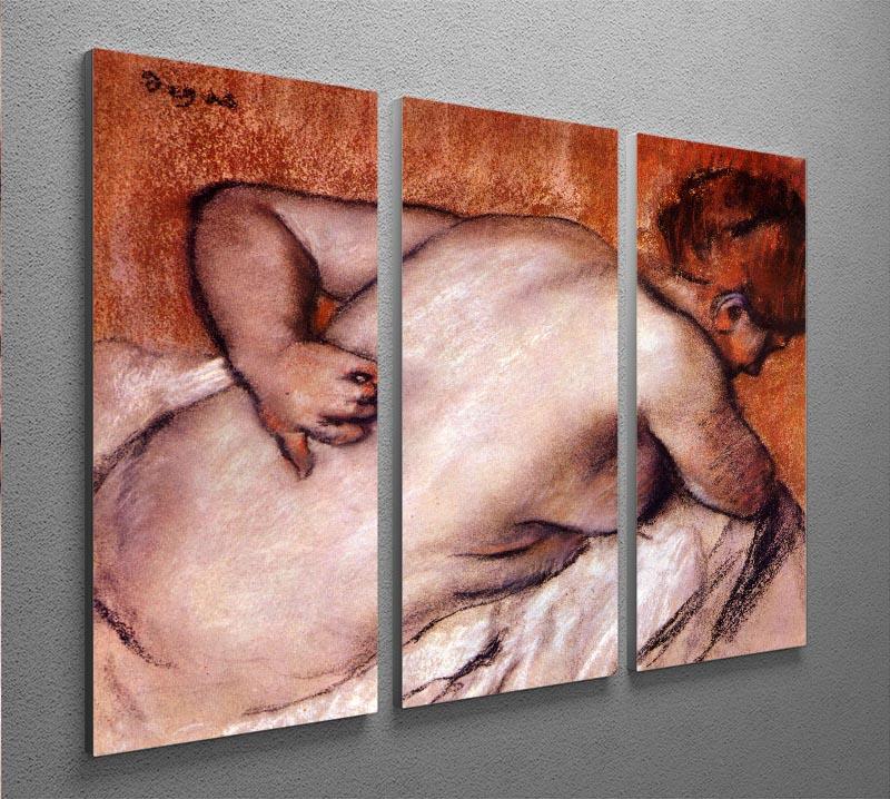 Womans back by Degas 3 Split Panel Canvas Print - Canvas Art Rocks - 2