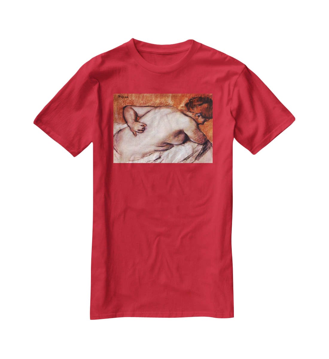 Womans back by Degas T-Shirt - Canvas Art Rocks - 4
