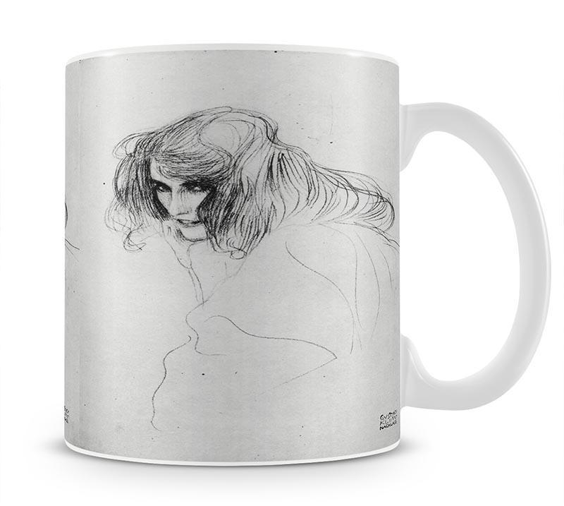 Womans head in three quarters profile by Klimt Mug - Canvas Art Rocks - 1