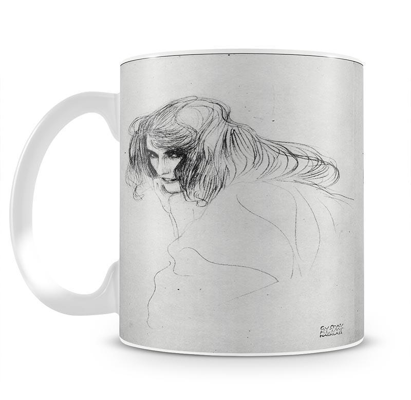Womans head in three quarters profile by Klimt Mug - Canvas Art Rocks - 2