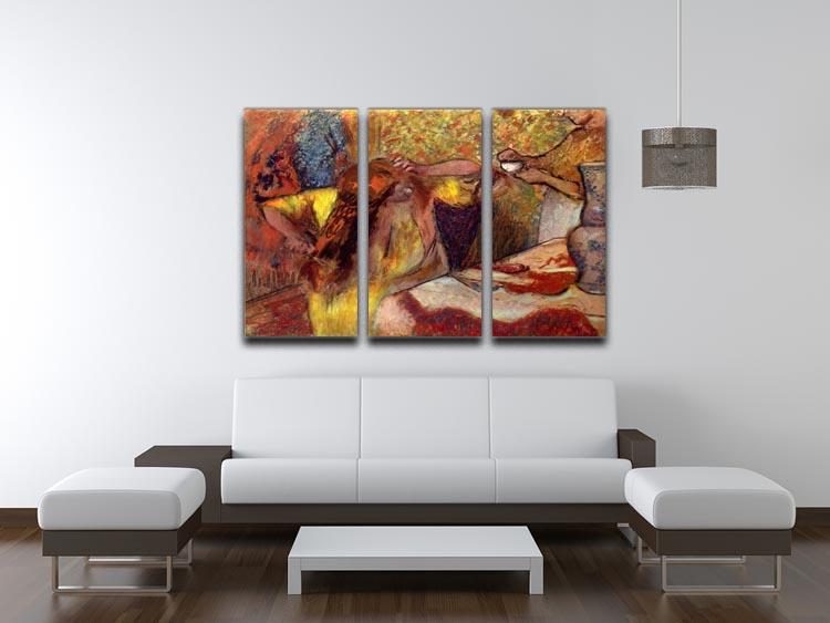 Women at the toilet 1 by Degas 3 Split Panel Canvas Print - Canvas Art Rocks - 3