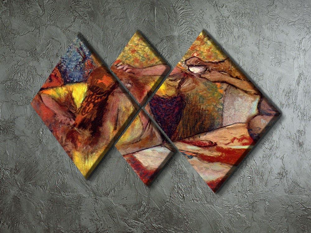 Women at the toilet 1 by Degas 4 Square Multi Panel Canvas - Canvas Art Rocks - 2