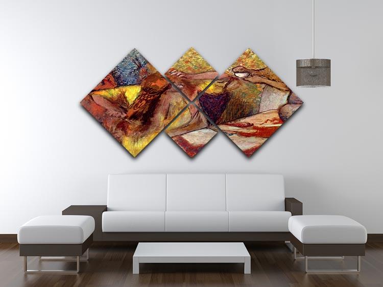 Women at the toilet 1 by Degas 4 Square Multi Panel Canvas - Canvas Art Rocks - 3