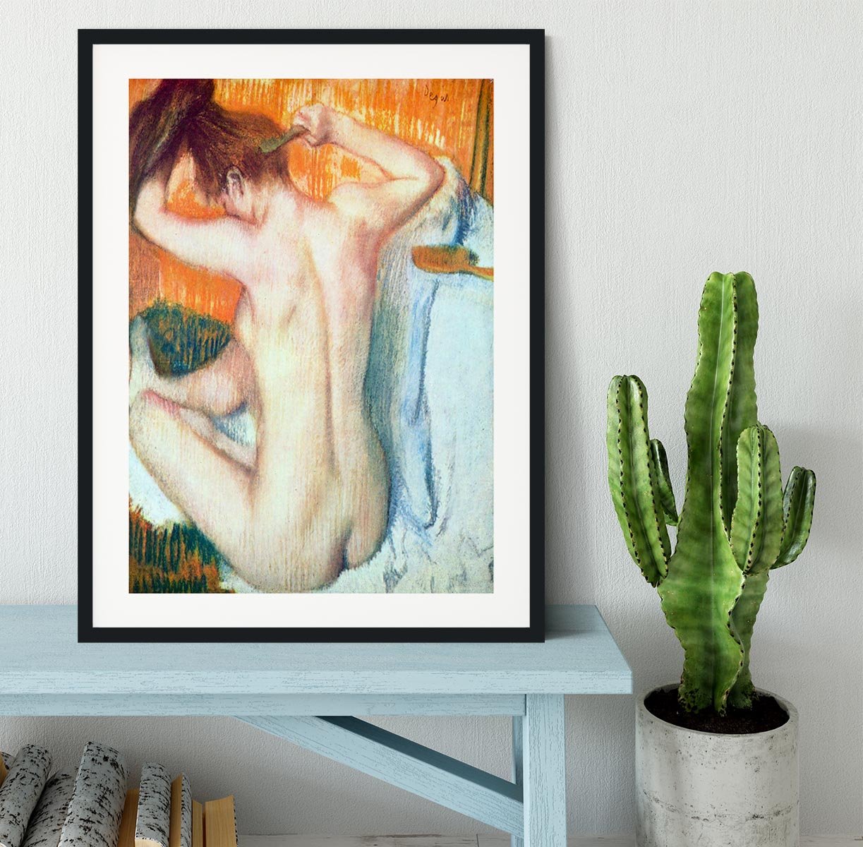 Women at the toilet 2 by Degas Framed Print - Canvas Art Rocks - 1