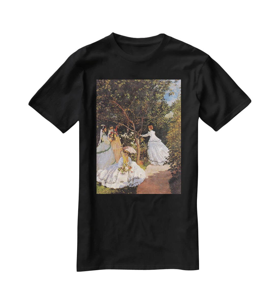 Women in the Garden by Monet T-Shirt - Canvas Art Rocks - 1