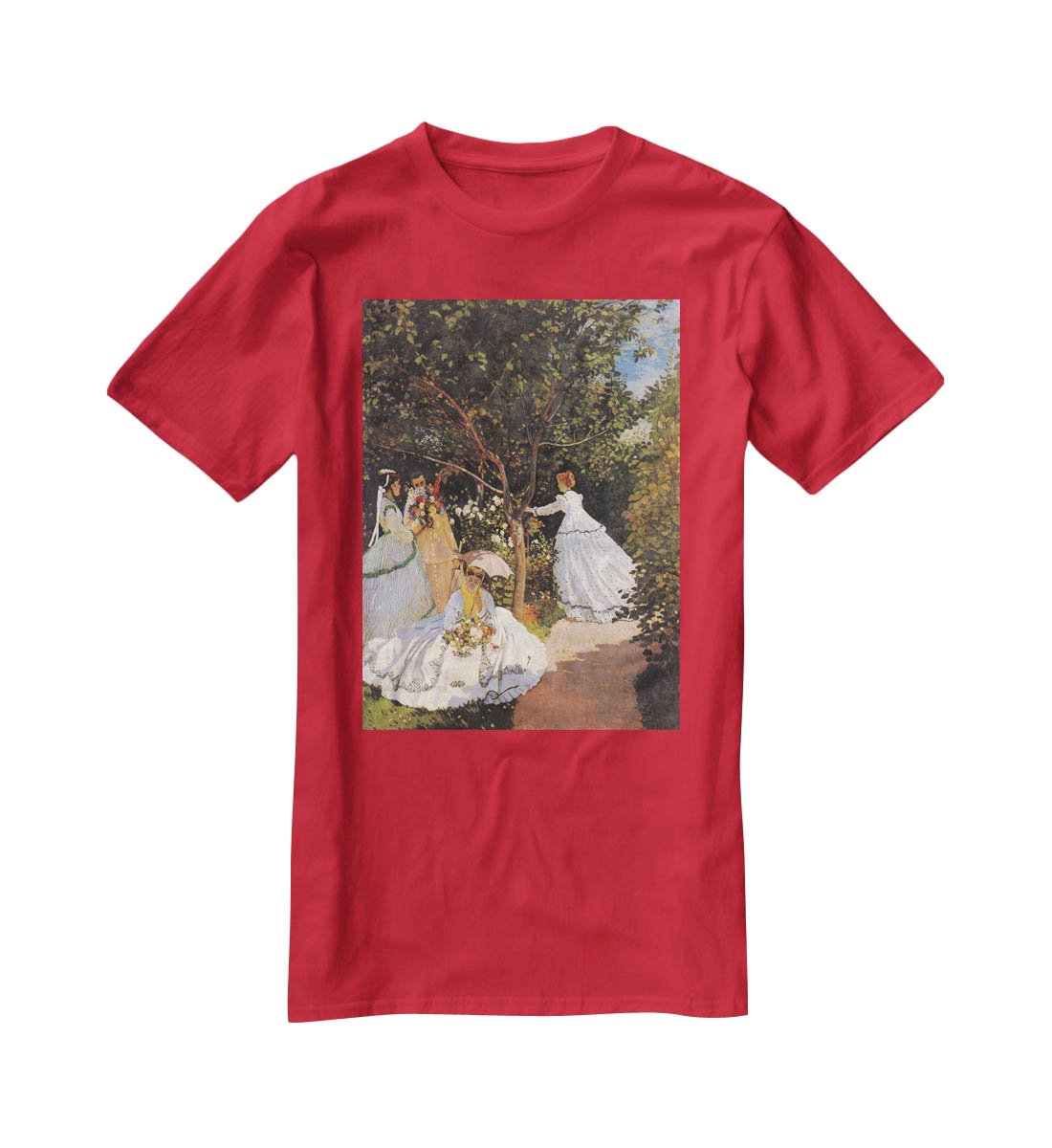 Women in the Garden by Monet T-Shirt - Canvas Art Rocks - 4