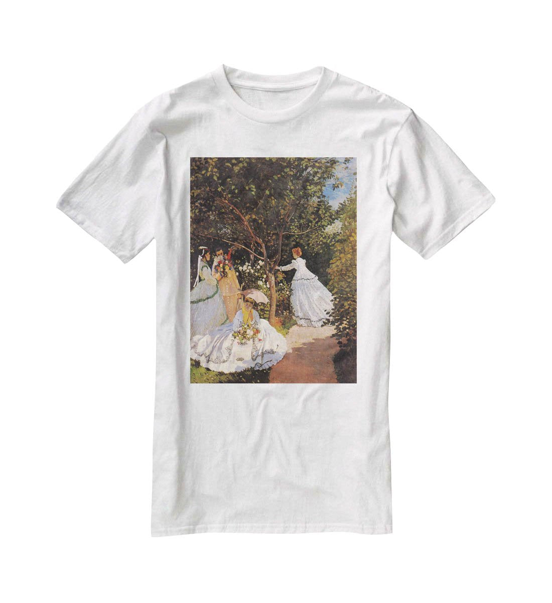Women in the Garden by Monet T-Shirt - Canvas Art Rocks - 5