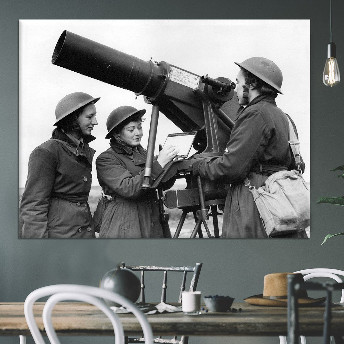 Women soldiers take aim WW2 Canvas Print or Poster