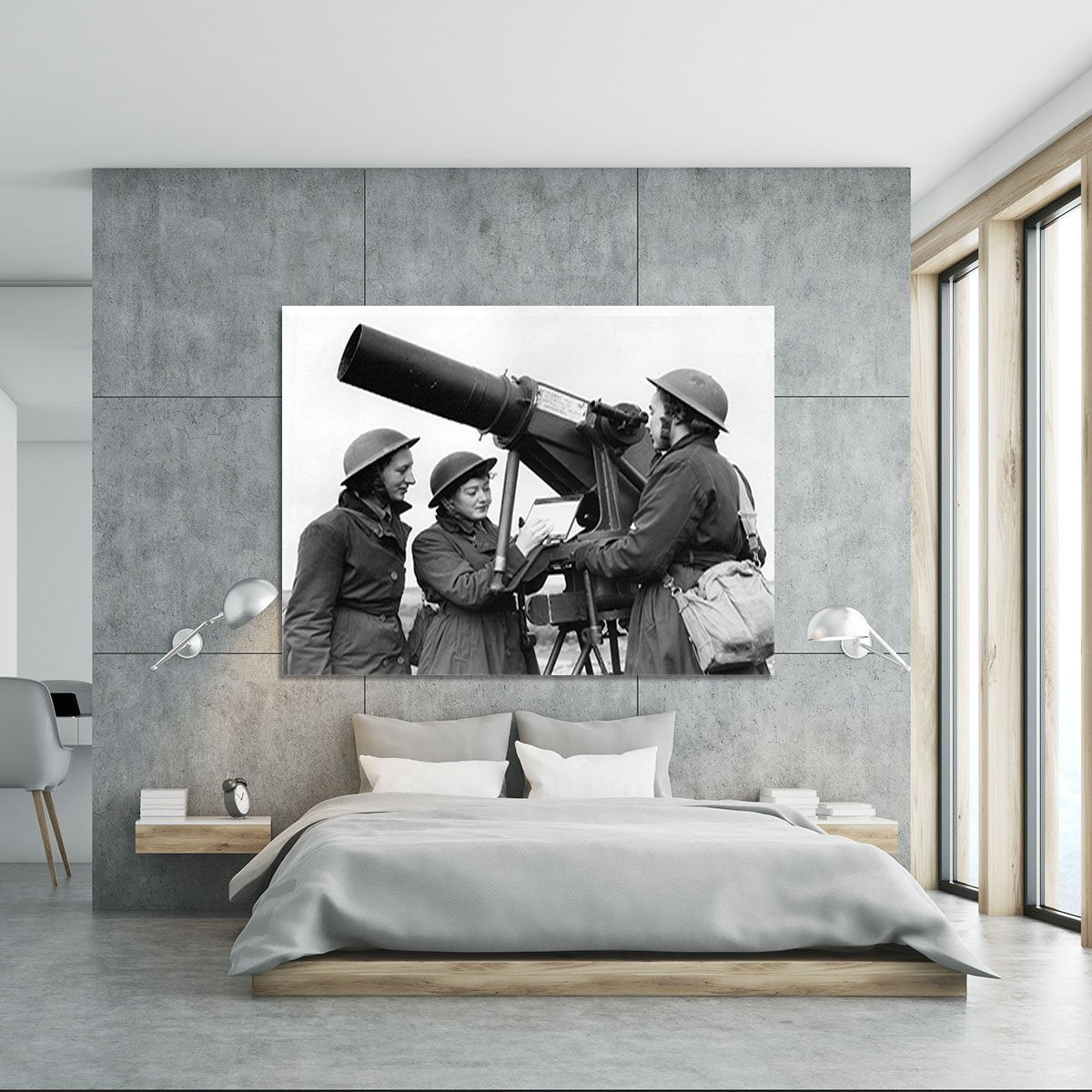 Women soldiers take aim WW2 Canvas Print or Poster