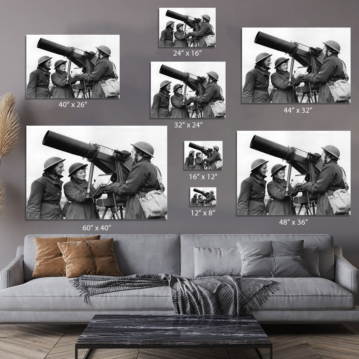 Women soldiers take aim WW2 Canvas Print or Poster