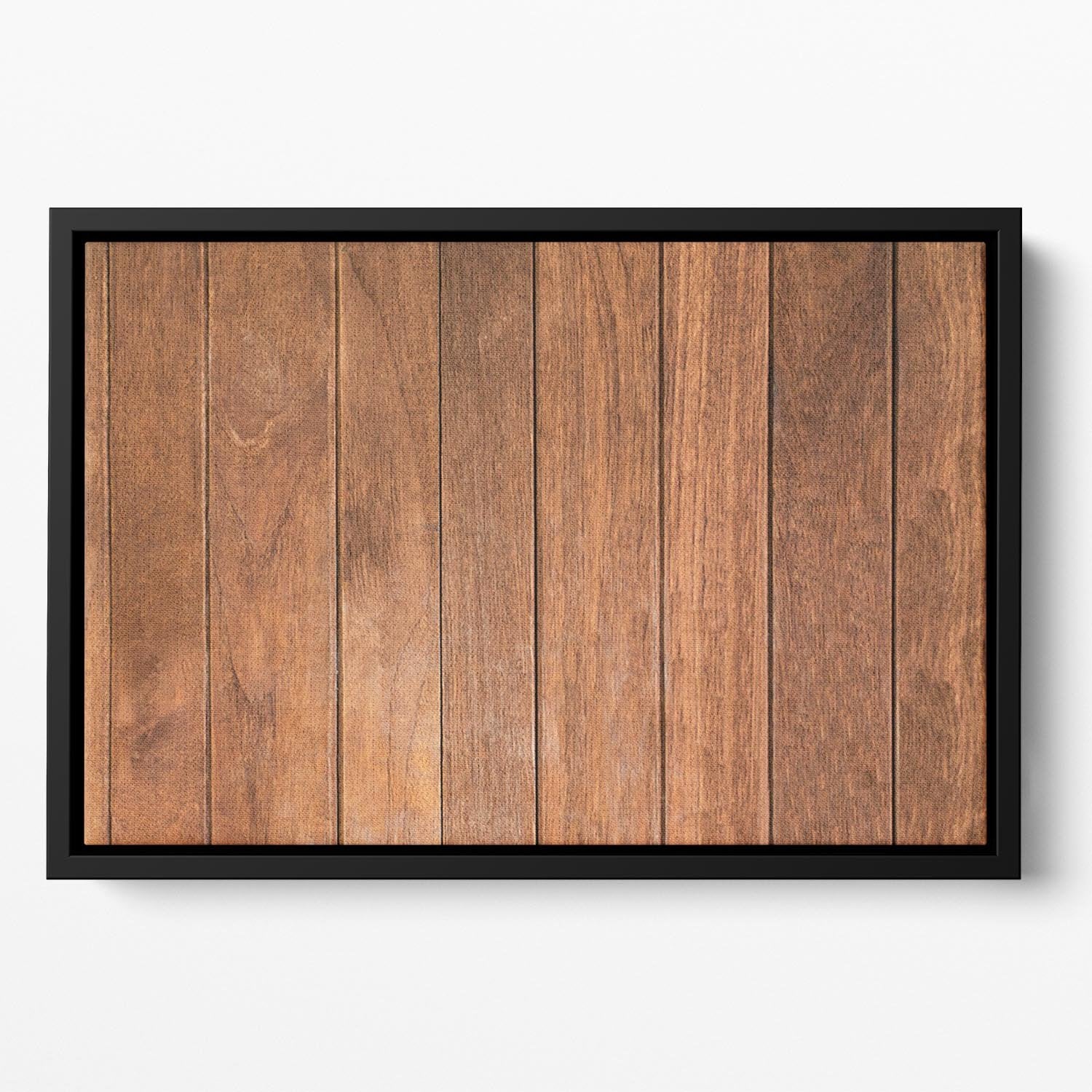 Wood arraged vertical pattern Floating Framed Canvas - Canvas Art Rocks - 2