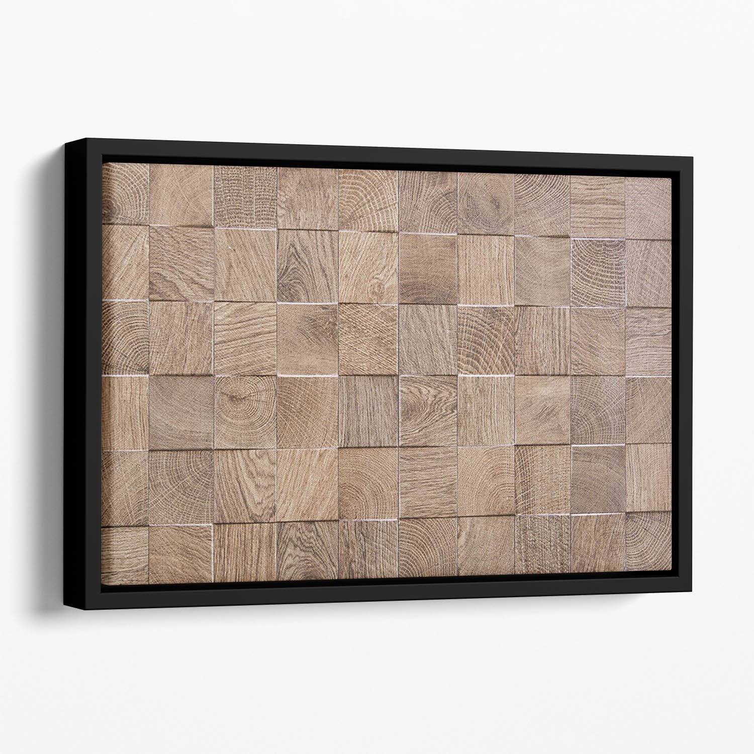 Wooden background with embossed detail Floating Framed Canvas