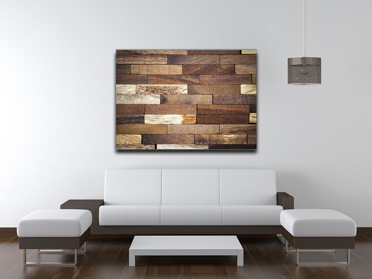 Wooden bars parquet Canvas Print or Poster - Canvas Art Rocks - 4