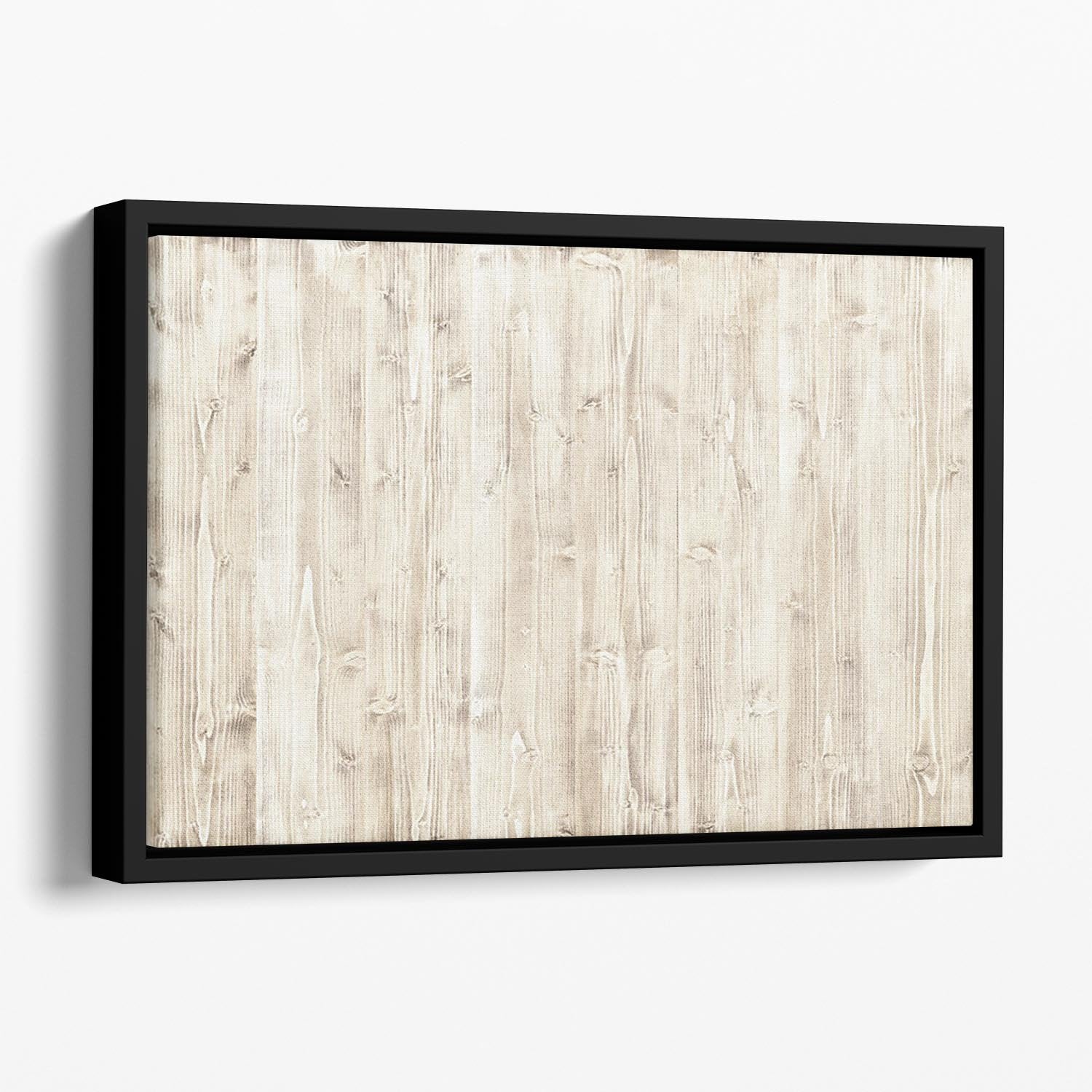 Wooden texture light wood Floating Framed Canvas - Canvas Art Rocks - 1