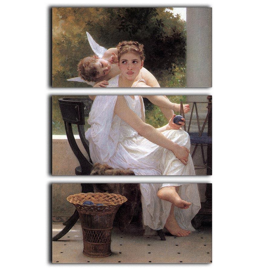 Work Interrupted By Bouguereau 3 Split Panel Canvas Print - Canvas Art Rocks - 1