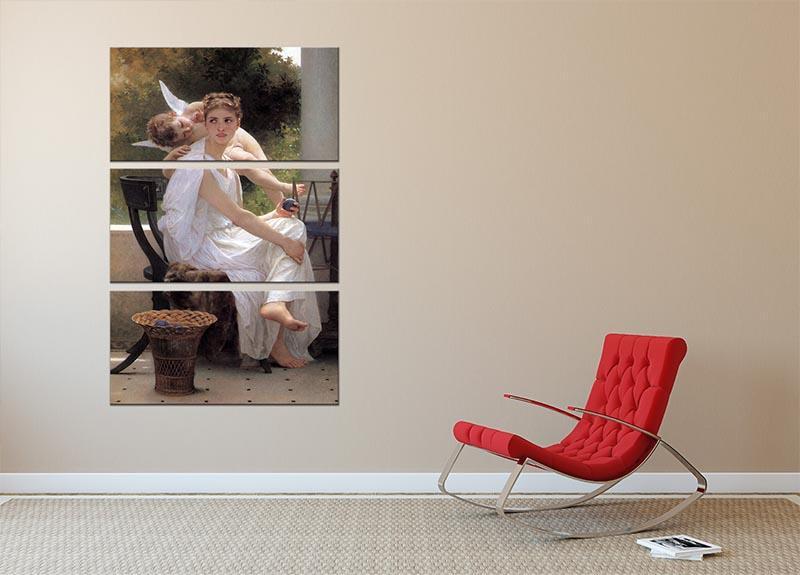 Work Interrupted By Bouguereau 3 Split Panel Canvas Print - Canvas Art Rocks - 2