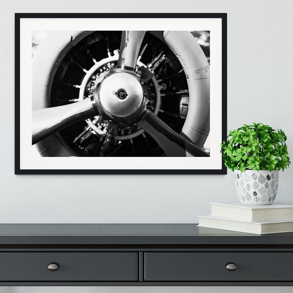 World War II Combat Airplane Closeup Framed Print - Canvas Art Rocks - 1