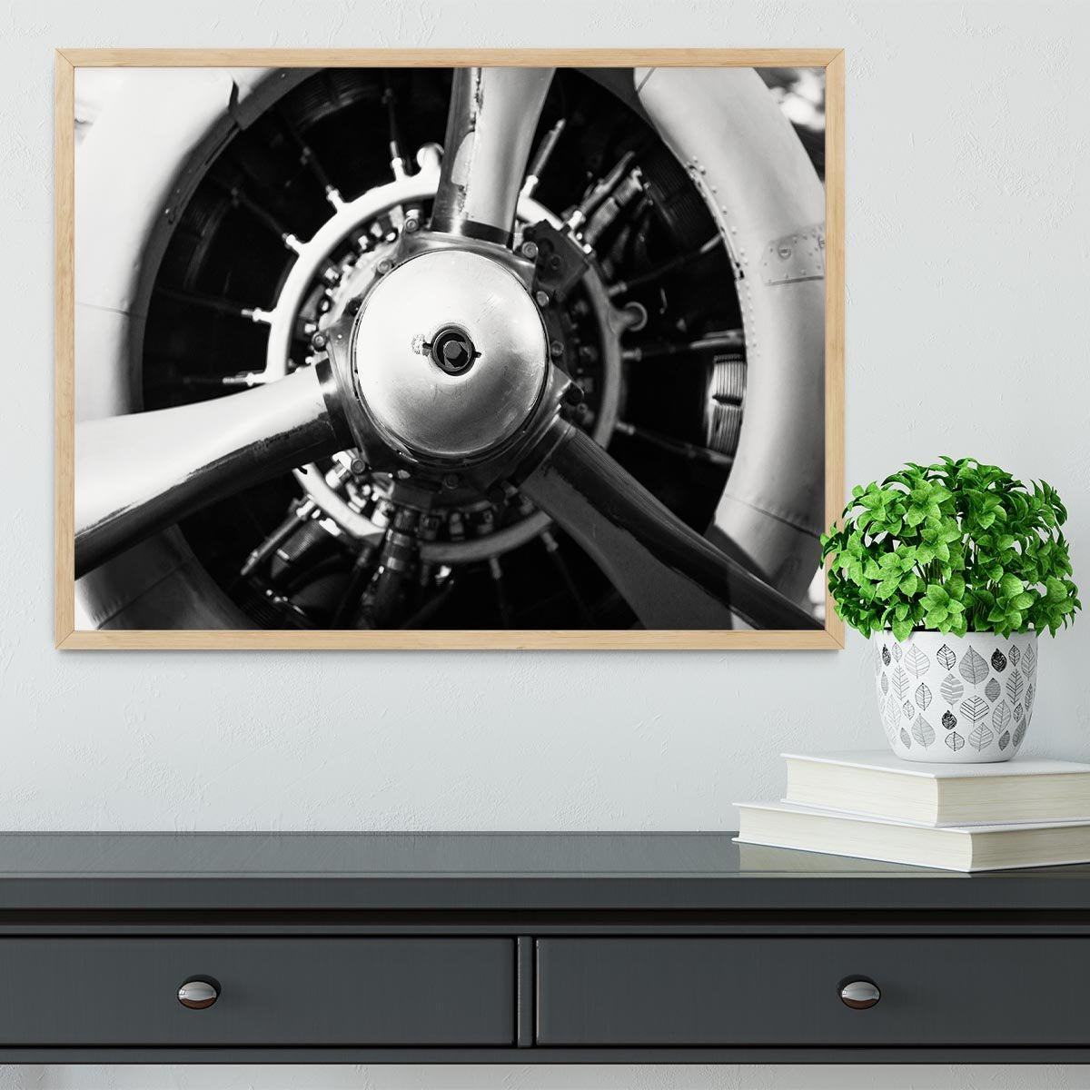 World War II Combat Airplane Closeup Framed Print - Canvas Art Rocks - 4