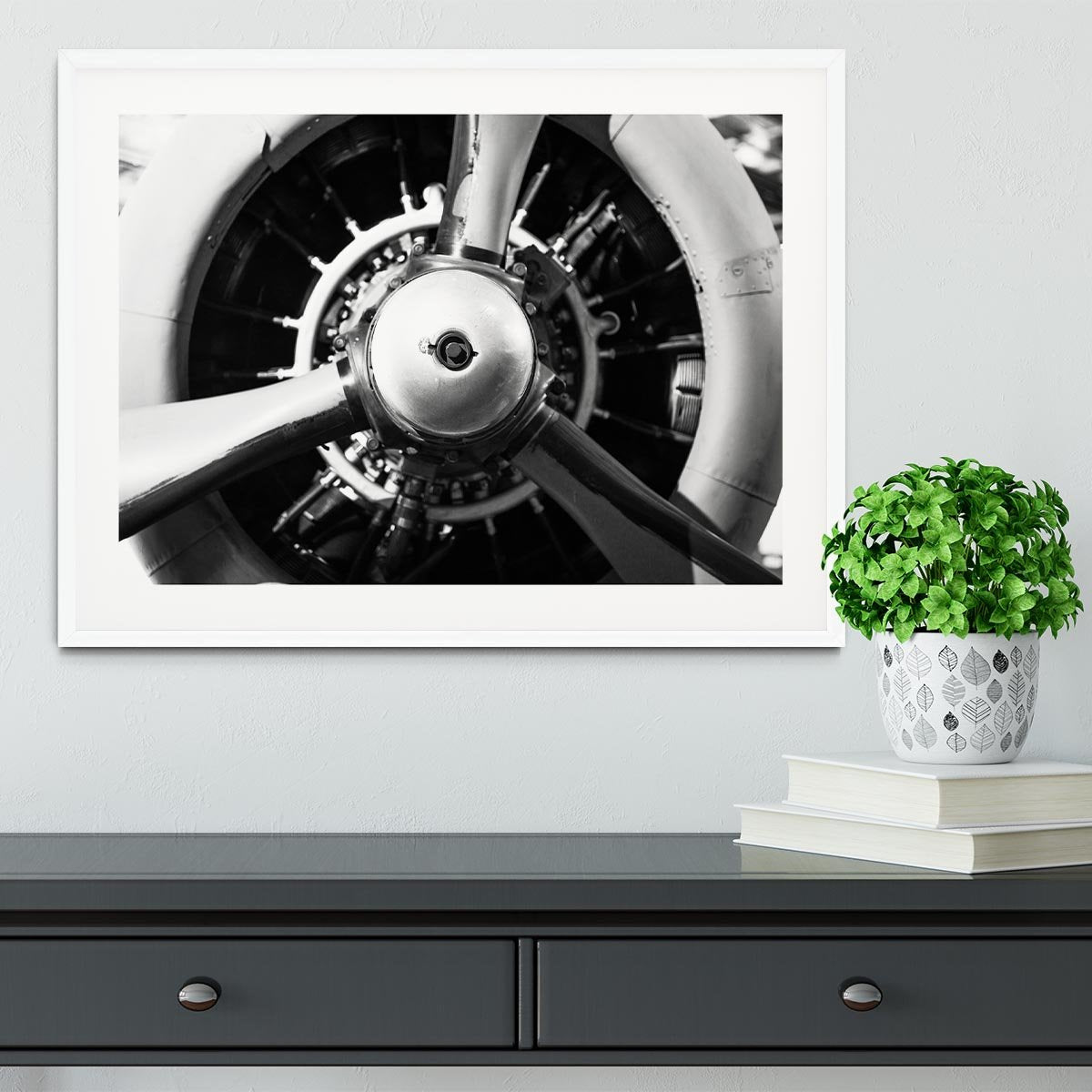 World War II Combat Airplane Closeup Framed Print - Canvas Art Rocks - 5