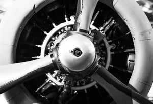 World War II Combat Airplane Closeup Wall Mural Wallpaper - Canvas Art Rocks - 1